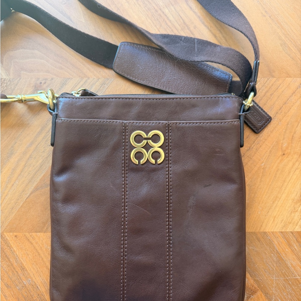 Coach Brown Leather Crossbody Bag